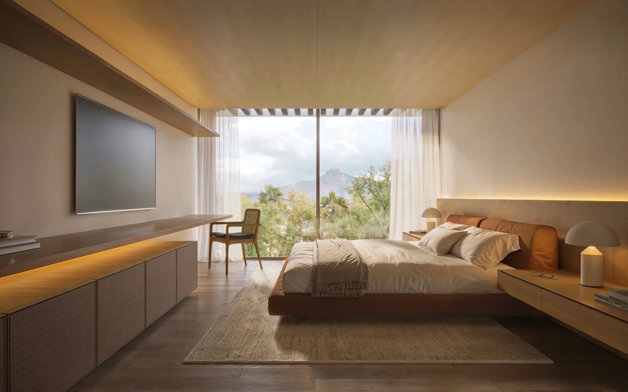 Cerquilla 57B Master-Schlafzimmer Bergblick